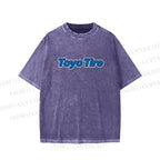 Unisex Japanese Car Printed Washed Tee