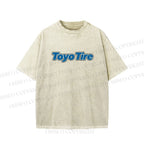Unisex Japanese Car Printed Washed Tee