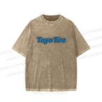 Unisex Japanese Car Printed Washed Tee