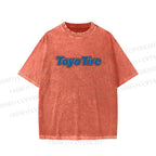 Unisex Japanese Car Printed Washed Tee