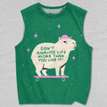 Unisex Philosophical Capybara Printed Tank Top