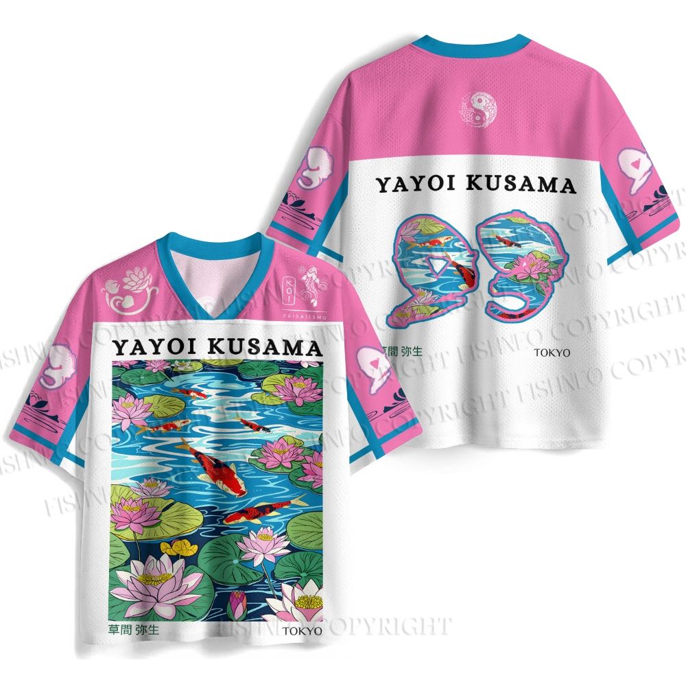 Yayoi Kusama Koi And Lotus Jersey Shirts