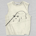 Unisex Dog on a Leash Printed Tank Top