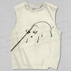 Unisex Dog on a Leash Printed Tank Top