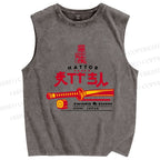 Unisex Hattori Hanzo Sword Sushi Printed Washed Tank Top