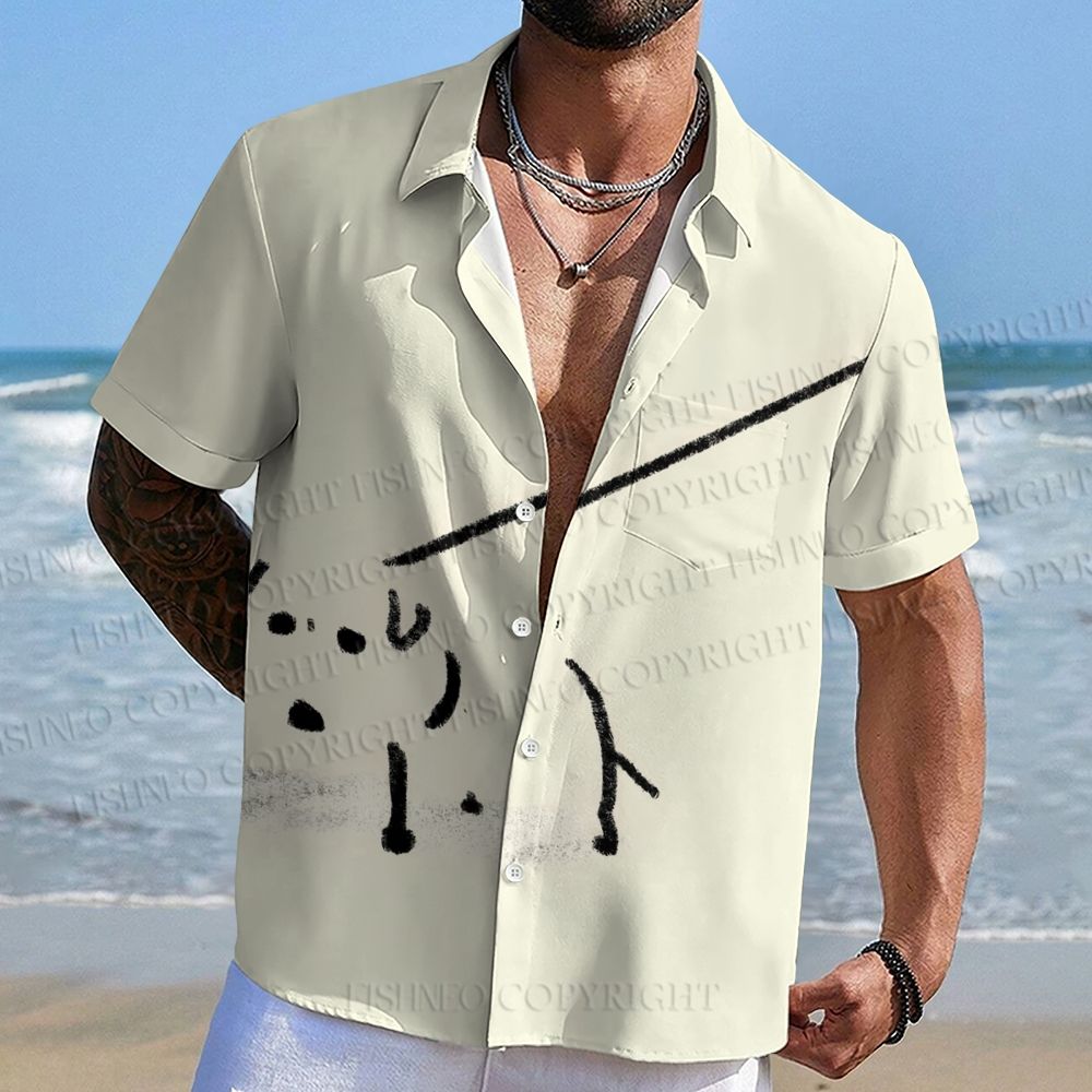 Dog on a Leash Hawaiian Shirt