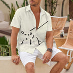 Dog on a Leash Hawaiian Shirt
