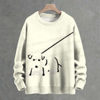 Dog on a Leash Crew Neck Sweater