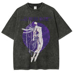 Robot Girl Ghost in the Shell Cyberpunk Vintage Washed T-shirt
