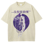 Robot Girl Ghost in the Shell Cyberpunk Vintage Washed T-shirt