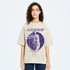 Robot Girl Ghost in the Shell Cyberpunk Vintage Washed T-shirt