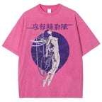 Robot Girl Ghost in the Shell Cyberpunk Vintage Washed T-shirt