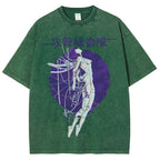 Robot Girl Ghost in the Shell Cyberpunk Vintage Washed T-shirt