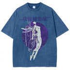 Robot Girl Ghost in the Shell Cyberpunk Vintage Washed T-shirt