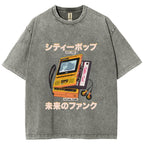 Virtua Wave Black Plastic Desire Washed T-Shirt