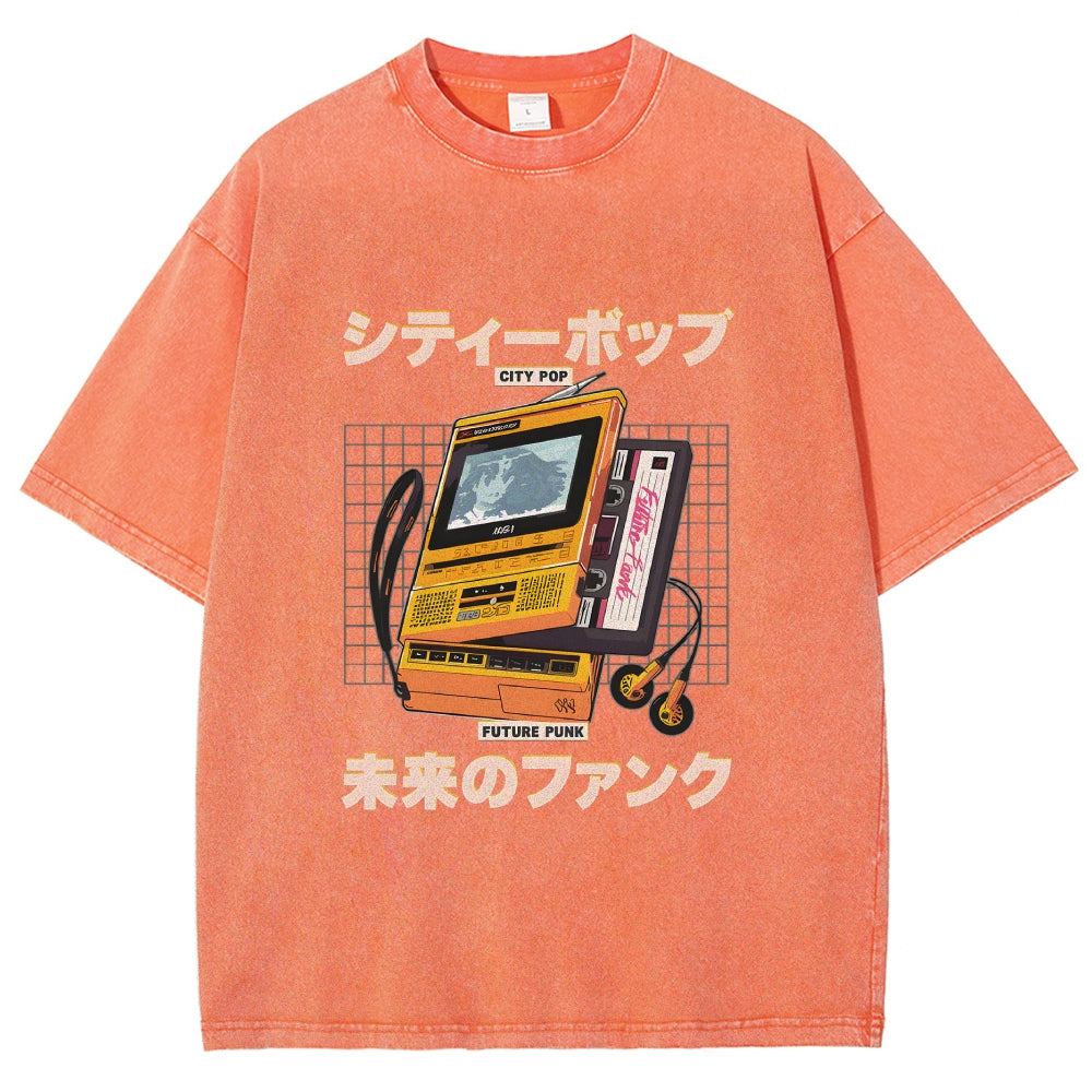 Virtua Wave Black Plastic Desire Washed T-Shirt
