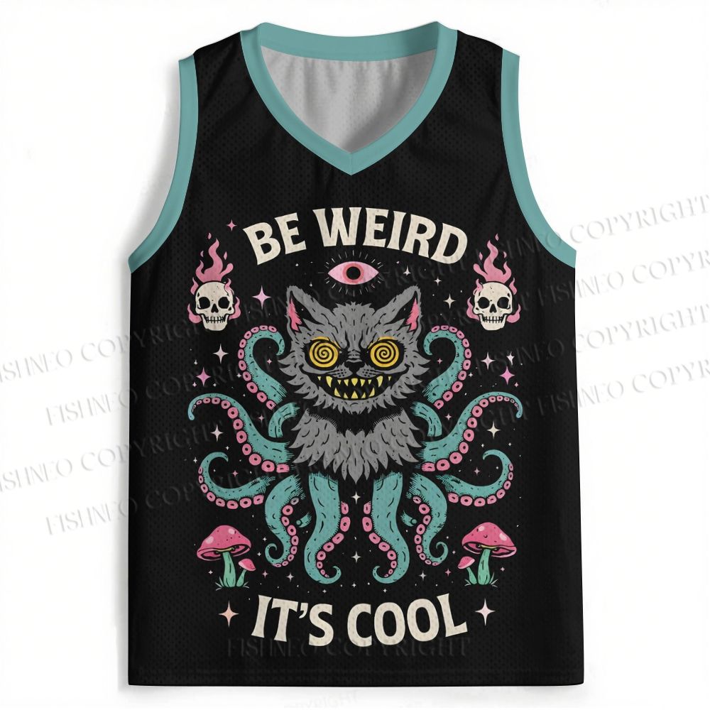 Be Weird It's Cool Octopus Cat Jersey Tank