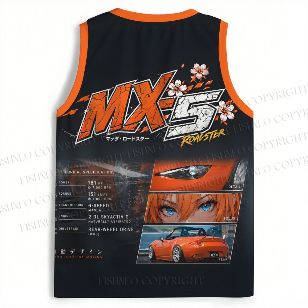 Orange Mazda MX-5 Jersey Tank