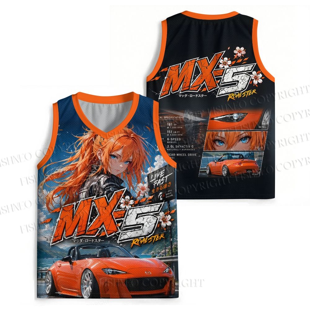 Orange Mazda MX-5 Jersey Tank