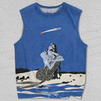 Unisex Falling star Printed Tank Top