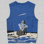 Unisex Falling star Printed Tank Top