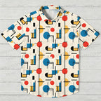 Bauhaus Geometric Printed Hawaiian Shirt