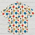 Bauhaus Geometric Printed Hawaiian Shirt