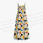 Bauhaus Geometric Printed Maxi Dresses