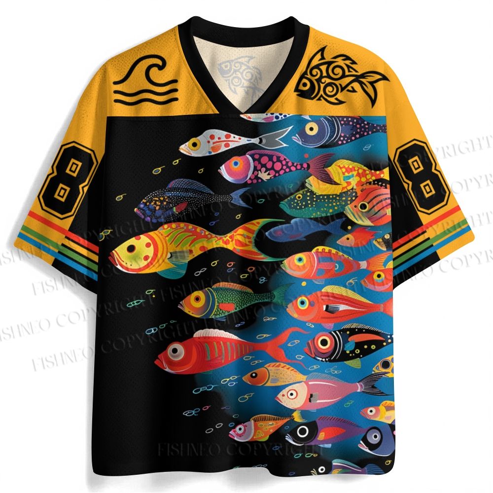 Multicolor Fish Jersey Shirts