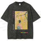 Unisex Hana Akari Printed Washed Tee