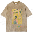 Unisex Hana Akari Printed Washed Tee