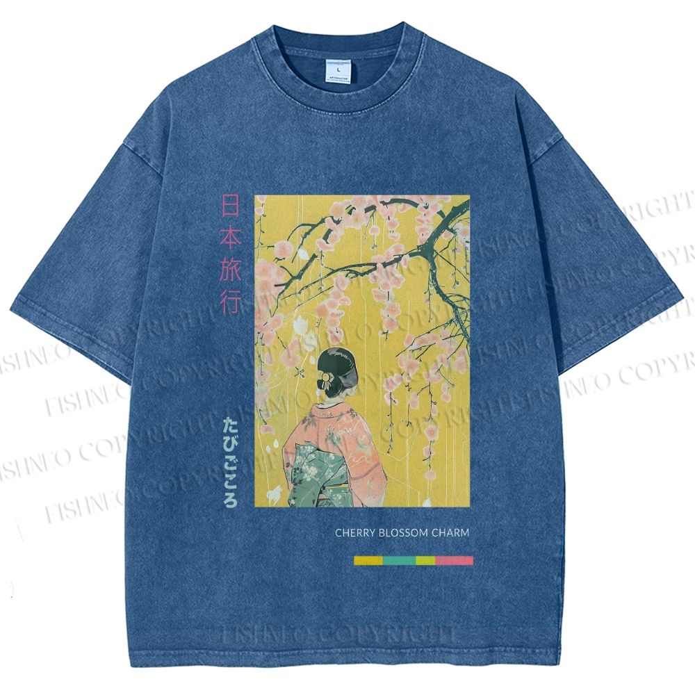 Unisex Hana Akari Printed Washed Tee
