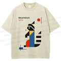 Unisex Bauhaus Raccoon Printed Washed Tee