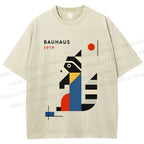 Unisex Bauhaus Raccoon Printed Washed Tee