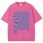 Unisex Bauhaus Waves Printed Washed Tee