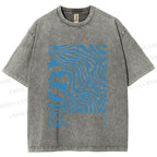 Unisex Bauhaus Waves Printed Washed Tee