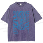 Unisex Bauhaus Waves Printed Washed Tee