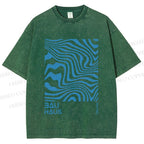 Unisex Bauhaus Waves Printed Washed Tee