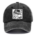 Creepy Cat Anime Horror Anteater Washed Cap