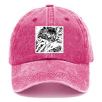 Creepy Cat Anime Horror Anteater Washed Cap