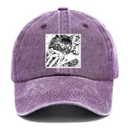 Creepy Cat Anime Horror Anteater Washed Cap