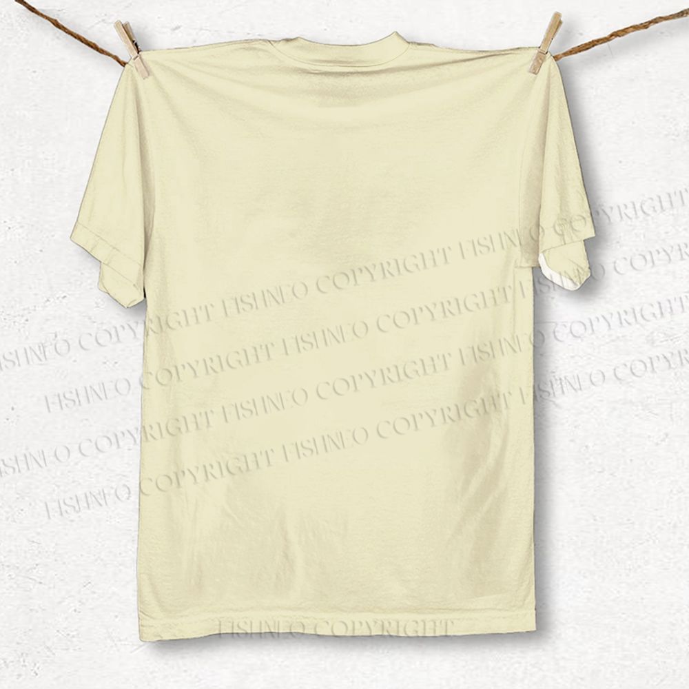 Unisex Vintage Bird With Persimmon Printed Classic T-shirt