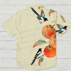 Vintage Bird With Persimmon Hawaiian Shirt