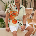 Vintage Bird With Persimmon Hawaiian Shirt