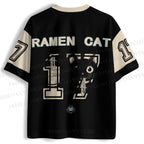 Ramen Cat Printed Jersey Shirts