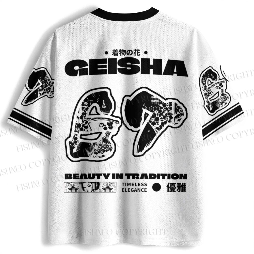 Beauty In Traditional Geisha Jersey Shirts