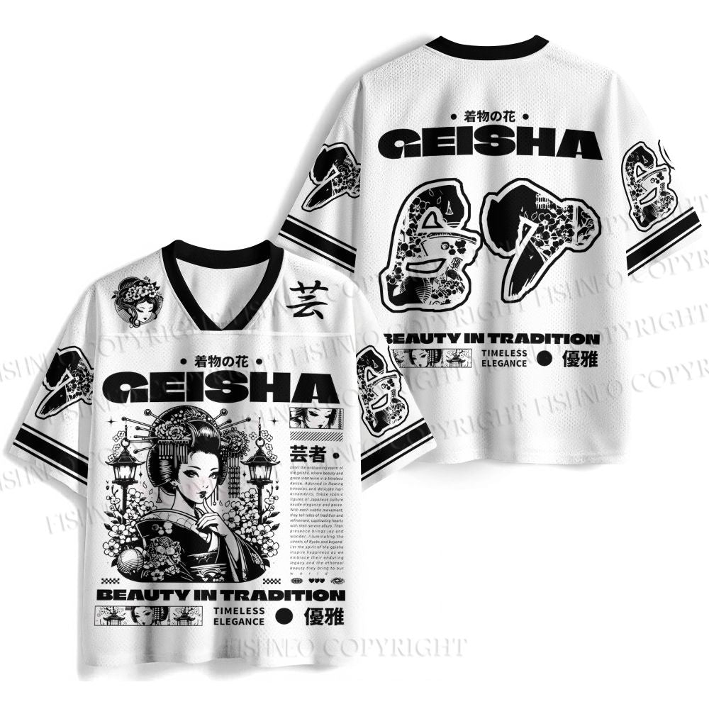 Beauty In Traditional Geisha Jersey Shirts