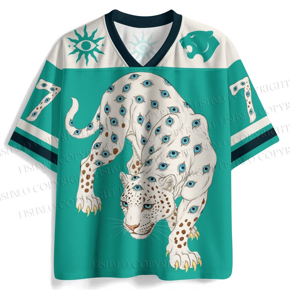White Panther With Eyes Jersey Shirts