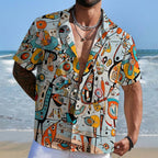 Joan Miró Style Printed Hawaiian Shirt