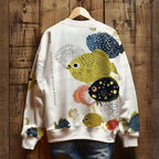 Pufferfish Printed Round Neck Sweatshirt